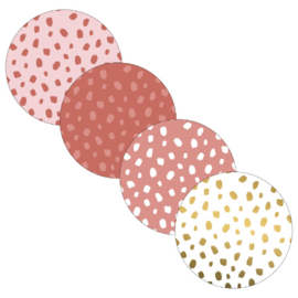 Sticker | Dots | Roze Variatie | 8 st.