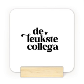 Collega |Tegeltje | Forex | Houten Houder