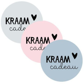 Sticker | Kraam | Cadeau | 6 st