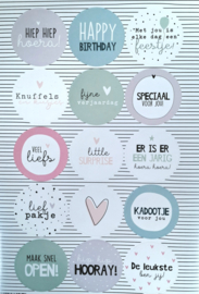 Stickervel |  diverse stickers | Feest | 15 st