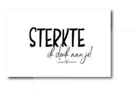 Kaartje | Mini | Sterkte, ik denk aan je!