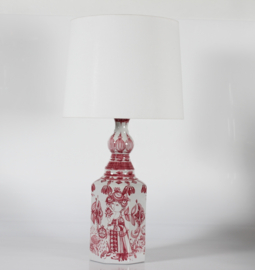 HUGE Bjørn Wiinblad Table Lamp, Hand-painted in 1978 with New Shade, Denmark