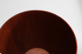 Martin Åberg Conical Wastepaper Basket of Teak Veneer by Servex Sweden, Mid-century Scandinavian Modern
