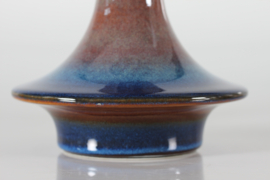 Søholm Pair of Sculptural Ufo Sharped Table Lamps Danish Modern, Blue and Brownish Colors + New Shades 1960s