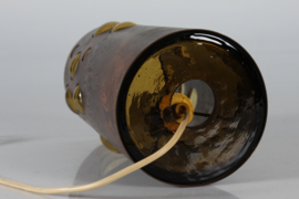 Pendant of Patinated Copper Amber Colored Glass in Nanny Still Style by RAAK, Denmark Mid-century Lightning