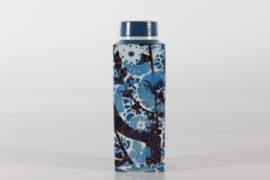 Johanne Gerber Vase by Royal Copenhagen Blue Floral Baca Danish Ceramic 1970s
