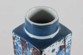 Johanne Gerber Vase by Royal Copenhagen Blue Floral Baca Danish Ceramic 1970s