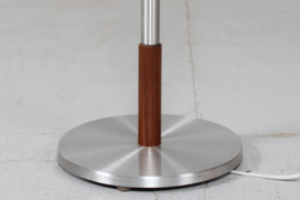 Mid-Century Adjustable Danish Floor Lamp Jo Hammerborg Style, Rosewood and Steel