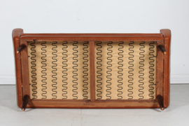 Danish Modern Two-Seat Sofa with Cognac-Colored Leather Made in Denmark Mid-century 1960s