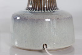 Danish Mid-century Søholm Ceramic Table Lamp Brown Blue Purple by Einar Johansen.