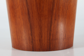 Martin Åberg Conical Wastepaper Basket of Teak Veneer by Servex Sweden, Mid-century Scandinavian Modern