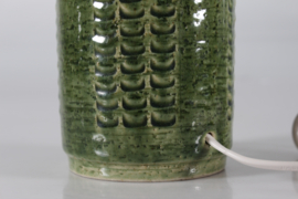 Palshus Ceramic Table Lamp with Apple Green Glossy Glaze APLS, Danish Mid-Century Ceramics 1960s