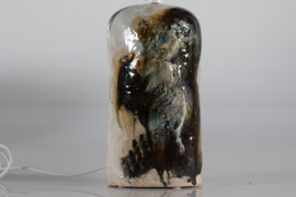 Danish Modern Sculptural Ceramic Table Lamp by Jeppe Hagedorn-Olsen, 1960s Mid-century Lightning