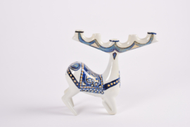 Jeanne Grut for Royal Copenhagen Deer Figurine Candelabra, Danish Ceramic, 1970s