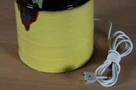 1970s Tall Bjørn Wiinblad Ceramic Table Lamp for Rosentahl with New Shade. Danish Modern Lightning.