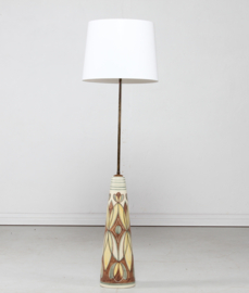 Huge Ceramic Floor Lamp by Rigmor Nielsen for Søholm Denmark 1950s Mid-Century Ceramic