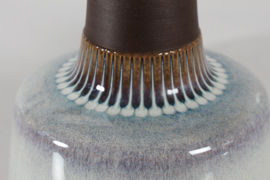 Danish Mid-century Søholm Ceramic Table Lamp Brown Blue Purple by Einar Johansen.