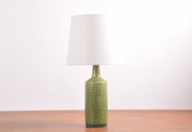 Danish Palshus Table Lamp Grass Green Glaze with Shade, Design Per Linnemann-Schmidt, Model DL 30, Modern Ceramic, 1960s