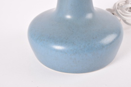 Danish Palshus Le Klint Table Lamp Dusted Blue Haresfur Glaze Brass Detail, 1960