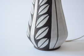 Michael Andersen & Søn / Marianne Starck Attributed Table Lamp Negro / Tribal Series Danish Mid-century Ceramic Lighting