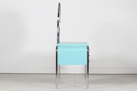 Art Deco Dressing Table with Round Mirror and Chair Danish Cabinetmaker, 1930s Retro Design