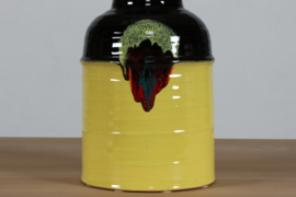 1970s Tall Bjørn Wiinblad Ceramic Table Lamp for Rosentahl with New Shade. Danish Modern Lightning.
