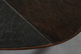 Paul Kingma Style Coffee Table of Dark Stained Oak with Slate Table Top Denmark 1980s