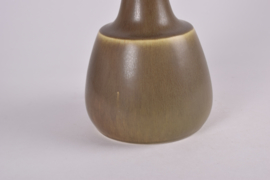 Incl New Lampshade PALSHUS Table Lamp Olive Green / Khaki Haresfur Glaze Danish Mid-century Ceramic Lighting