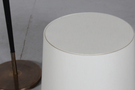 Danish Floor Lamp Jo Hammerborg Style Mid-Century, Teak, Brass and Black Metal