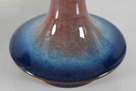 Søholm Pair of Sculptural Ufo Sharped Table Lamps Danish Modern, Blue and Brownish Colors + New Shades 1960s
