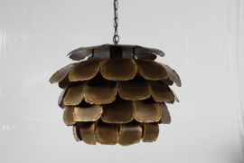 SOLD Svend Aage Holm Sørensen Artichoke Pendant of Brass Made in Denmark 1960s