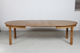 SOLD - 1970s Danish Oval Extendable Dining Table of Oak in Henning  Kjærnulf Style, Mid-century Modern Brutalist