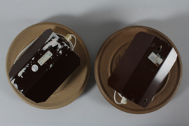 Pair of Søholm Sculptural Ceramic Lamps/ Wall Sconces. Danish Design Mid-century 1960s