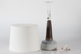 Danish Mid-century Søholm Ceramic Table Lamp Brown Blue Purple by Einar Johansen.