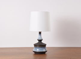 Danish Sculptural Table Lamp Blue Brown Glazed & Unglazed, by Helge Bjufstrøm, Modern Ceramic 1960s - 1970s