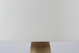 Herman A. Kähler Table Lamp with Dark Purple Glaze and New Shade, Mid-century Denmark 1960s.