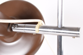 Fog & Mørup "Optima" Desk Table Lamp in Brown & Chrome. Design Hans Due. Danish Modern Lighting 1970s
