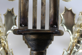 Art Nouveau Huge Wall Lights of Brass Thorvald Bindesbøll Style Denmark 1900s