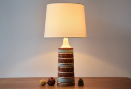 Incl New Lampshade! Mørkov Denmark Tall Table Lamp Ethnic Stripe Decor Danish Mid-century