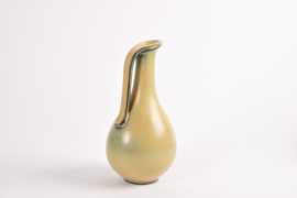 Gunnar Nylund for Rörstrand Handled Vase Yellow Glaze, Scandinavian Mid-Century