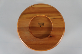 Stig Johnsson Large Bowl of Solid Pine Smålandsslöjd, Värnamo, Sweden 1970s Scandinavian Design