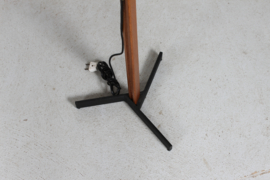 Danish Svend Aage Holm Sørensen Adjustable Oak Floor Lamp with New Shade Modern Lightning 1950s