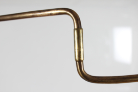 Paavo Tynell Style Flexible Wall Light of Brass and Cane Denmark 1950s. Danish Modern Lightning.