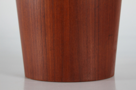 Martin Aberg Conical Wastepaper Basket of Teak Veneer Servex Sweden Tall Version