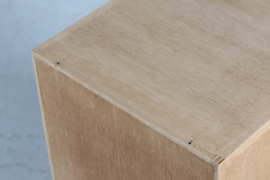 Danish Modern Small Oak Chest of Drawers, Bedside or Office, Munch Møbler, 1970s. Danish mid-century furniture.