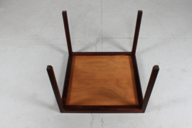 Danish Modern Square Coffee Table of Dark Wood with Royal Copenhagen Tiles, 1960s