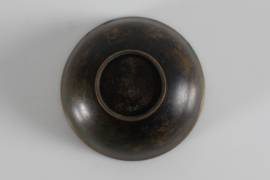 Art Deco Decorative Small Bowl Bronze by Just Andersen with Brown Patina, 1930s. Vintage Danish Design.