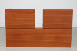 Danish Severin Hansen Set Oblong Nesting Tables of teak by Haslev Furniture 60s