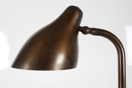 Vilhelm Lauritzen Flexible Desk Lamp of Brass with Patina by Lyfa Denmark 1940s