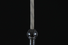 Art Deco Pendant Light Ball-Shaped Light Yellow Shade with Chrome Fittings, Denmark, 1930s